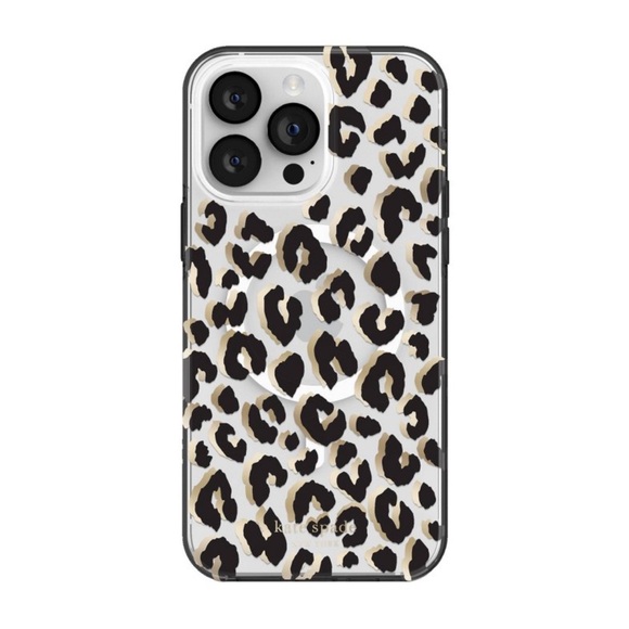 KATE SPADE NWT iPhone 14 Pro Max protective case w/ mag safe -clear/black - Picture 1 of 7